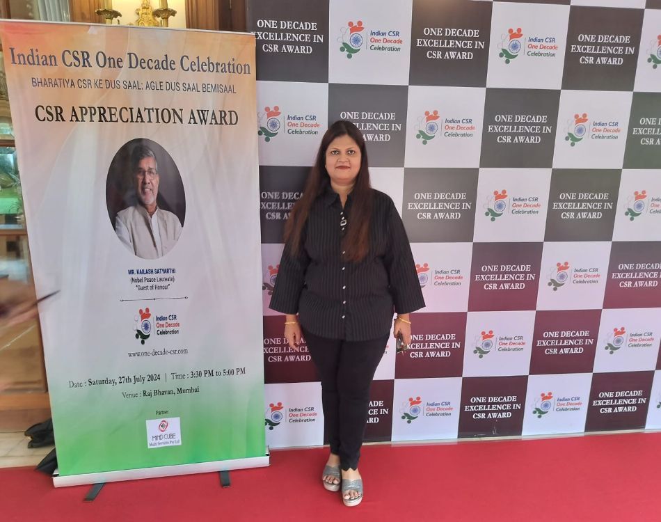 UnoSearch Co founder at the CSR Appreciation Award 2024 Raj Bhavan Mumbai