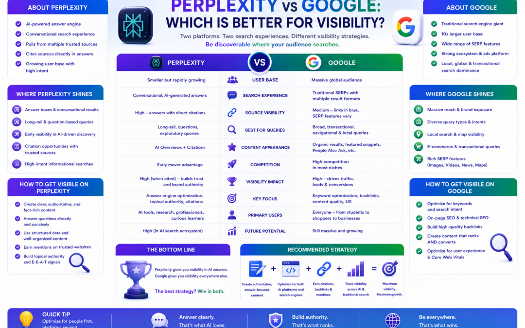 Perplexity vs Google: which is better for AI visibility?