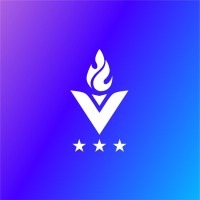 imgi4default | UnoSearch Logo with a white flame above a V shape and four stars underneath on a bluepurple gradient background centered image