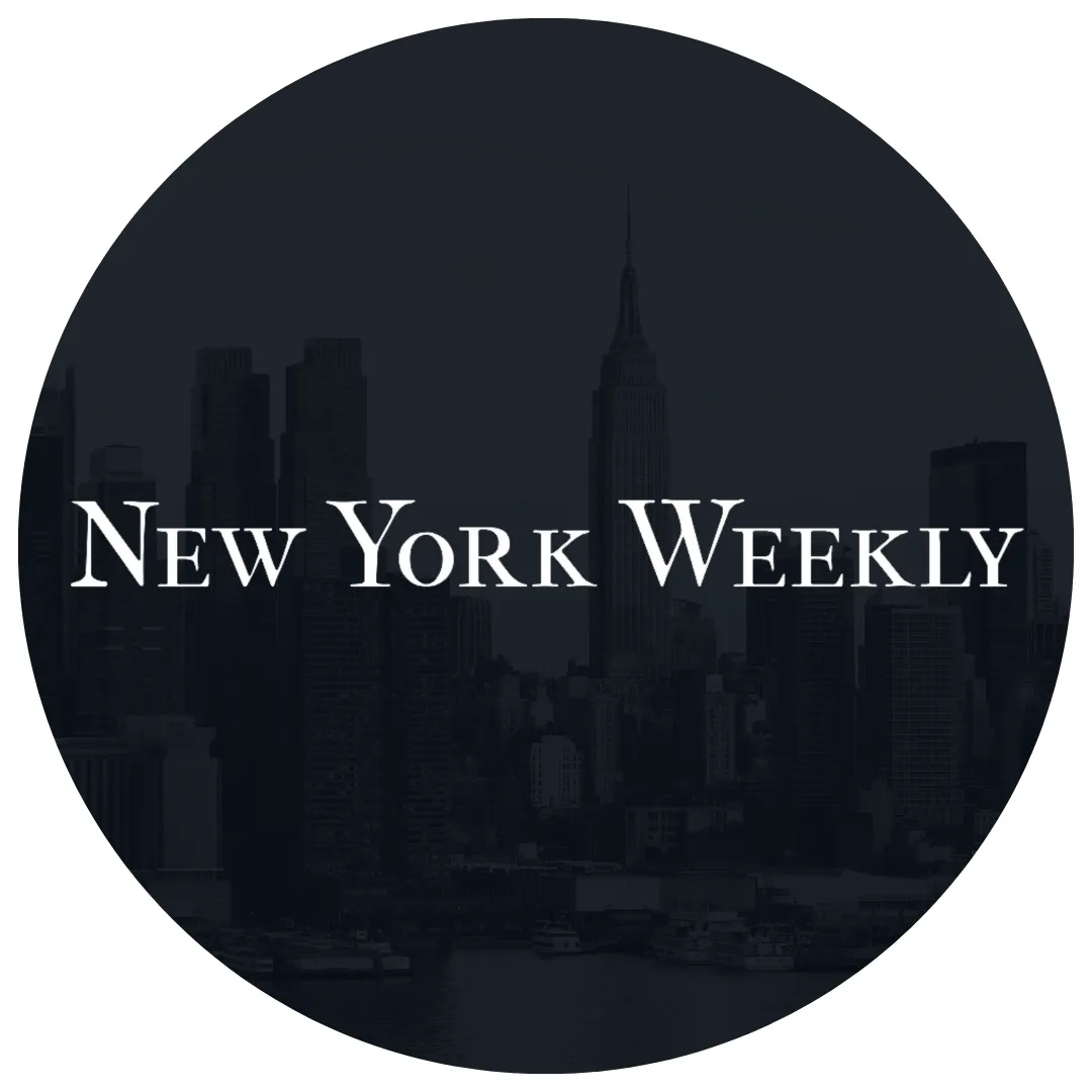 imgi19NewYorkWeekly | UnoSearch Circular navy badge with the New York City skyline and the text New York Weekly in white