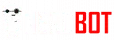 Pixelated banner with a white abstract pattern on the left and bold red text on the right