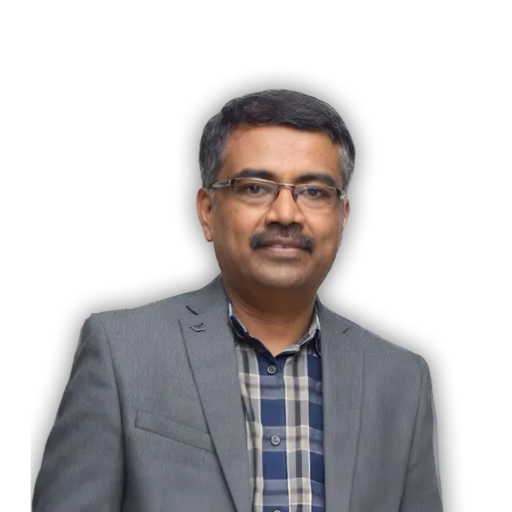 Pankaj s1 | UnoSearch Professional headshot of a middle aged man in a gray blazer and blue plaid shirt looking at the camera